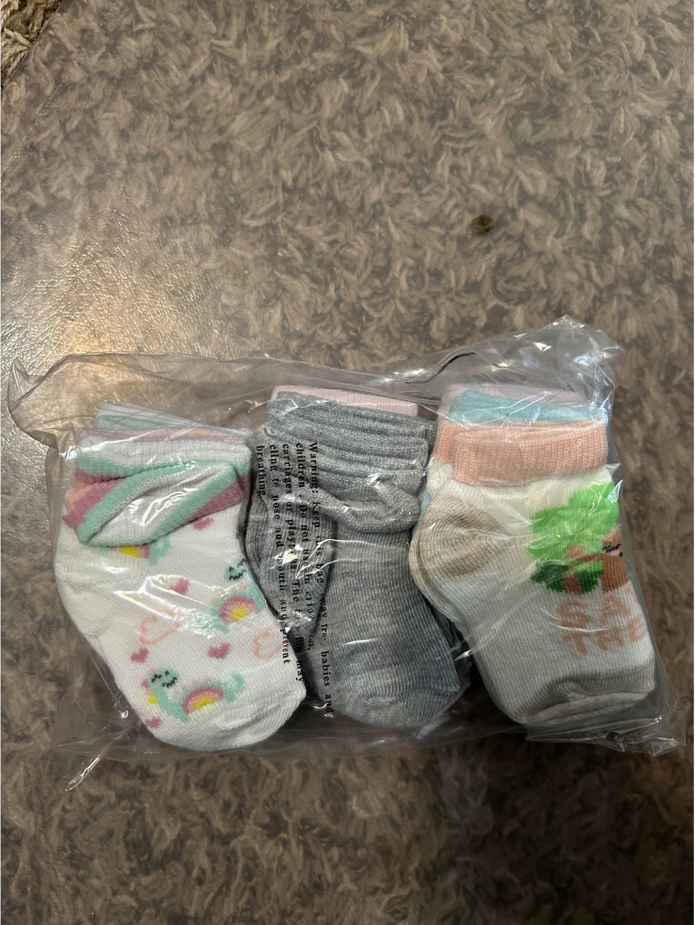 Gerber Baby Girls' 6-Pack Ankle Socks - Size 3-6 Months